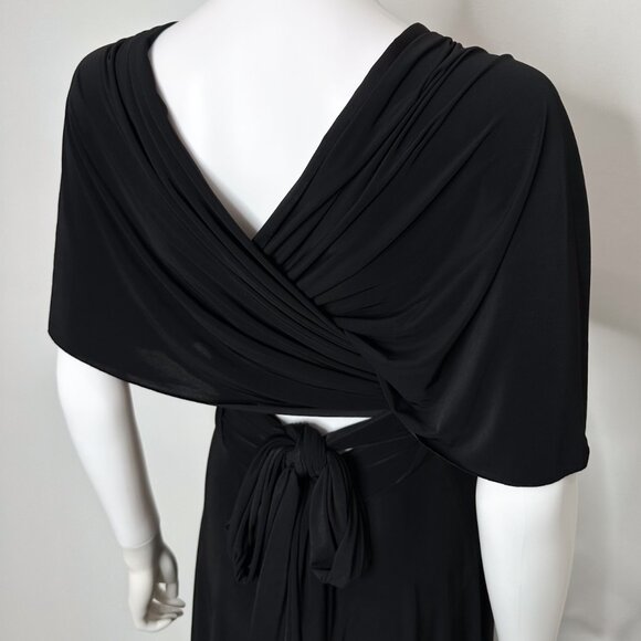 Dessy Group Maracaine Jersey Twist Wrap Convertible Cocktail Dress in Black - Picture 11 of 16